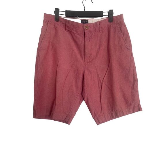 J. Crew Mens Rivington Chambray Solid Flat Front Shorts Size 33W - Picture 1 of 10